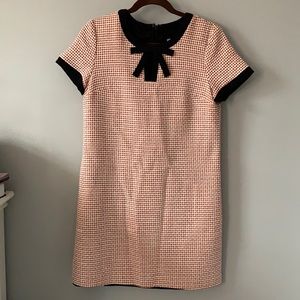 CeCe pink and black short sleeve dress with bow